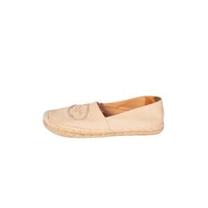 PRADA Beige Canvas Logo Espadrilles Size 37